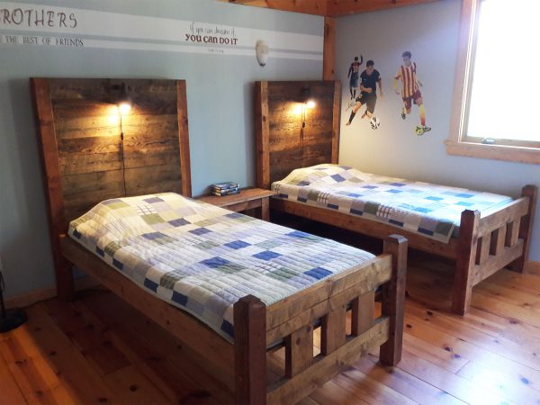 Solid Wood Rustic Handmade Bed