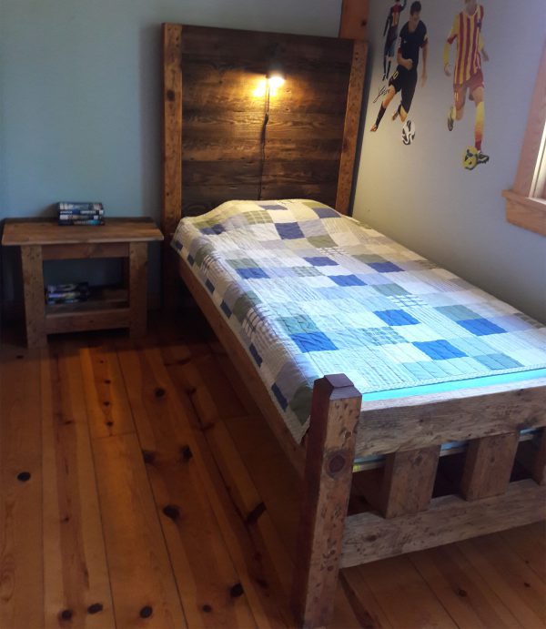 Solid Wood Rustic Handmade Bed