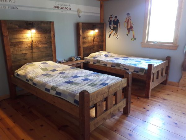 Solid Wood Rustic Handmade Bed