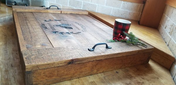 Custom Rustic Gas Range Box Cover Noodle Board by WoodworkingEntity Mason NH