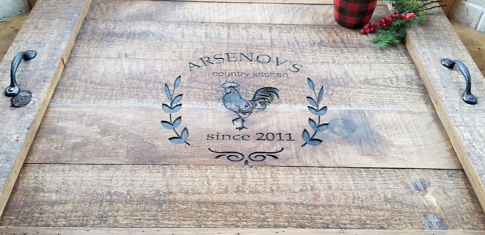 Personalized Stove Top Cover, Ottoman Tray, Custom Noodle board
