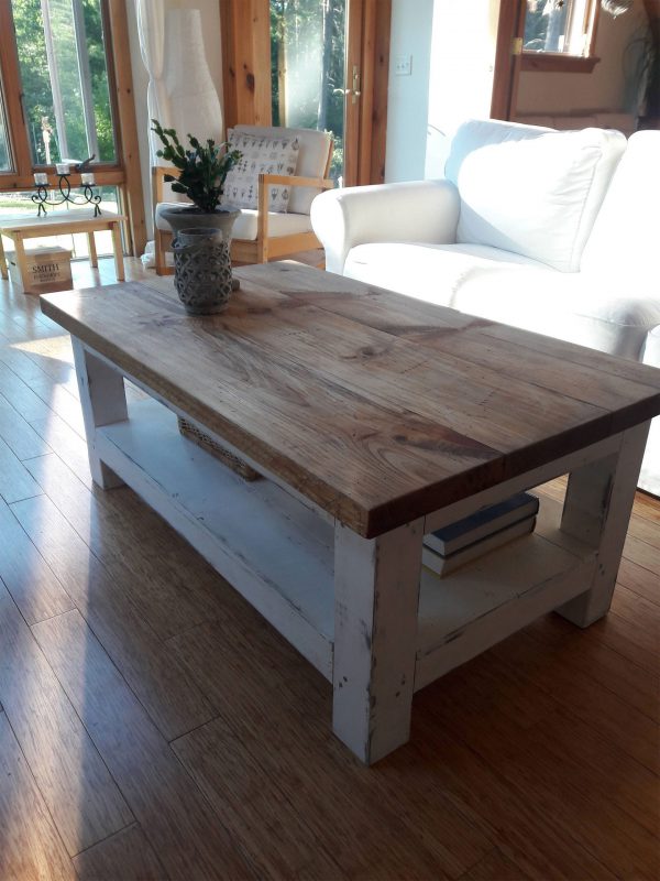 handmade rustic coffee table