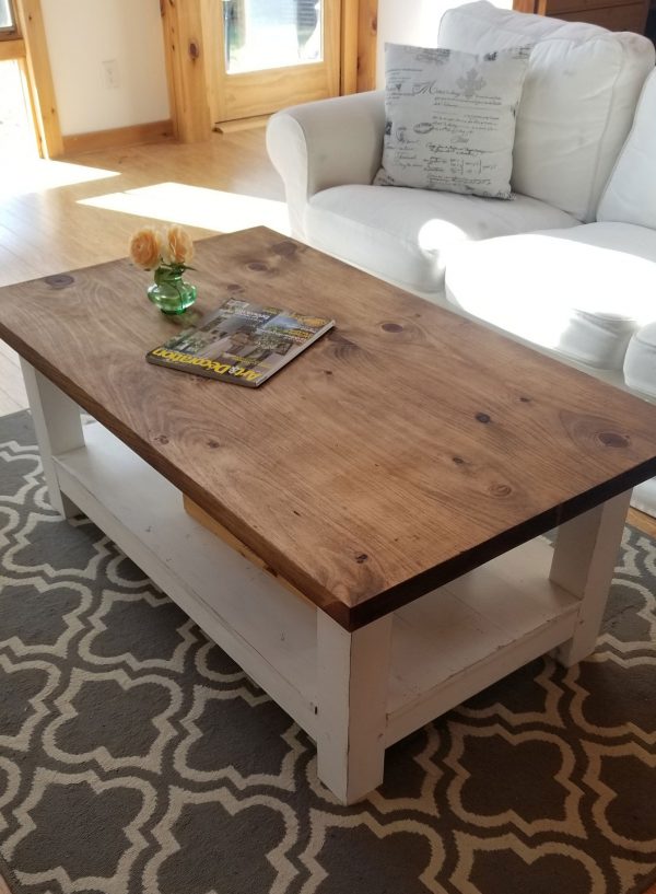 handmade rustic coffee table