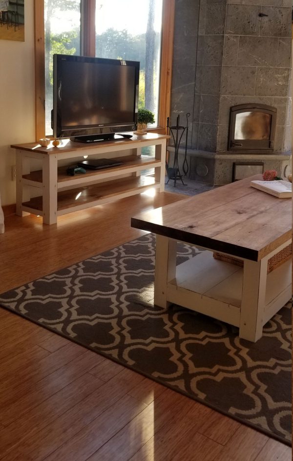 handmade rustic wood media center